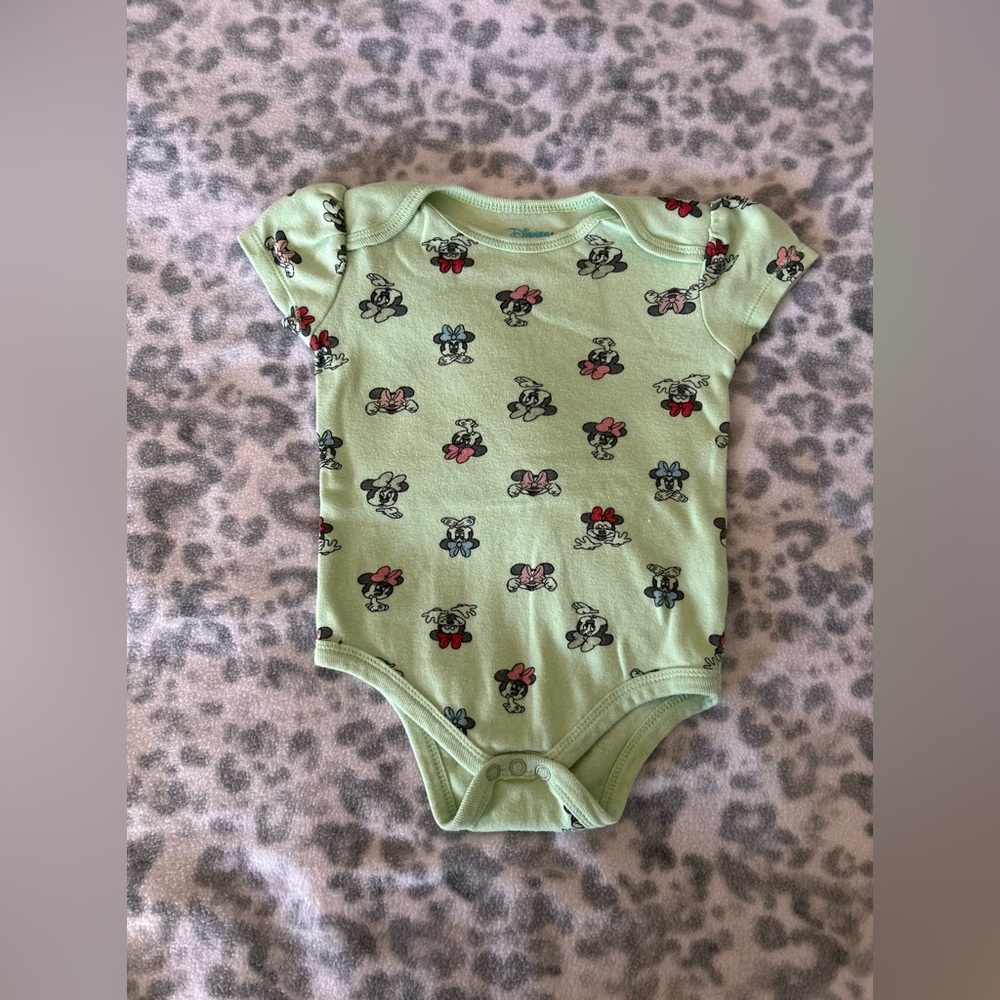 Disney baby green onesie, Size 12M